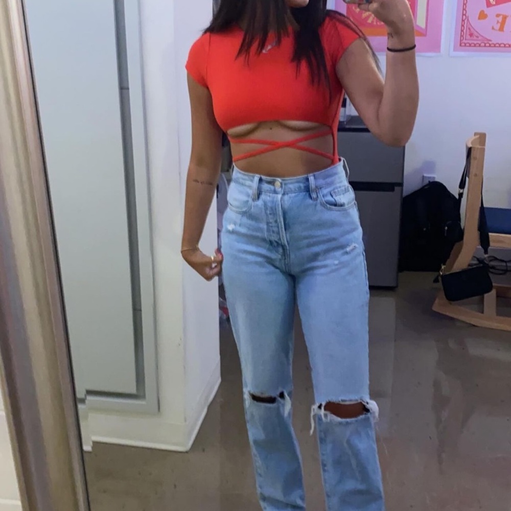 Red bodysuit